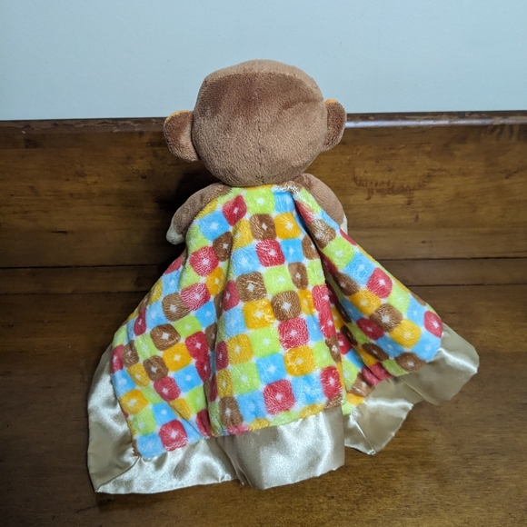 Douglas Baby Soft Monkey Multicolor Lovey Security Blanket Toy Plush - Picture 3 of 7